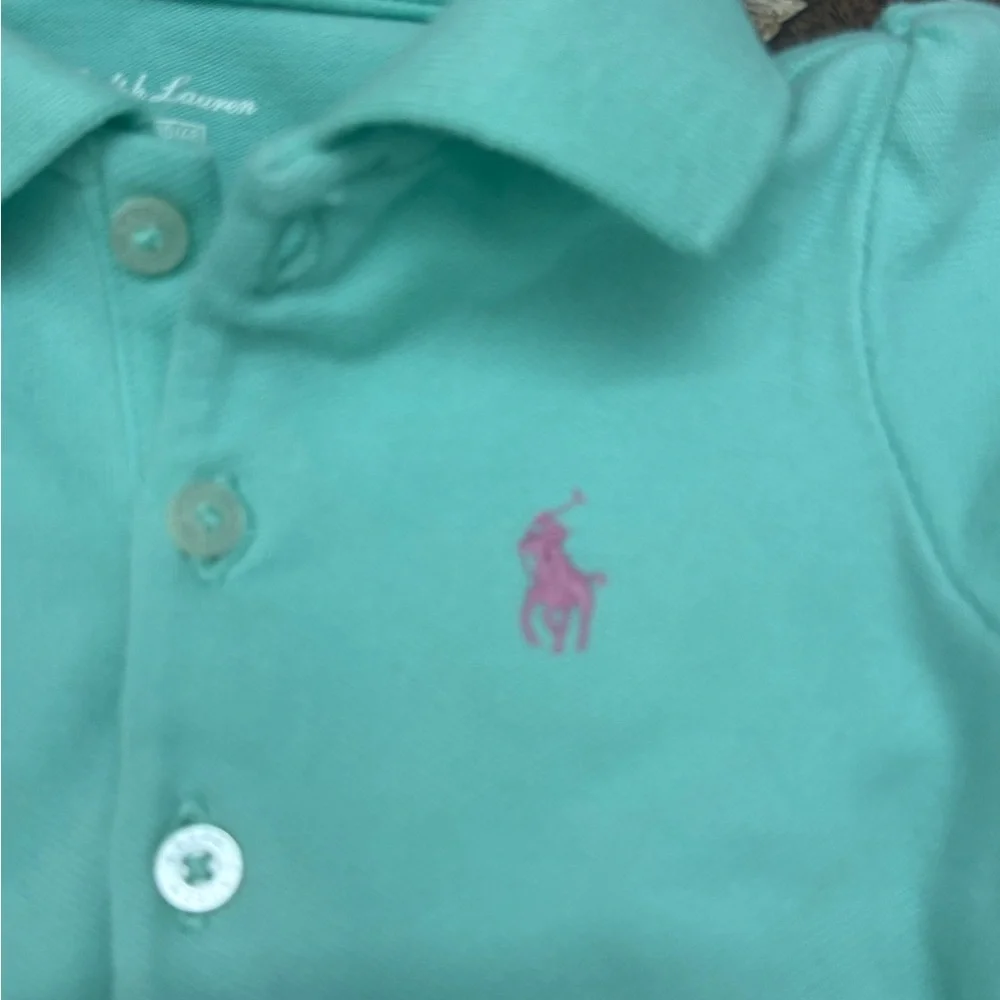 Ralph Lauren Baby Polo Dress in Aqua - Picture 2 of 8